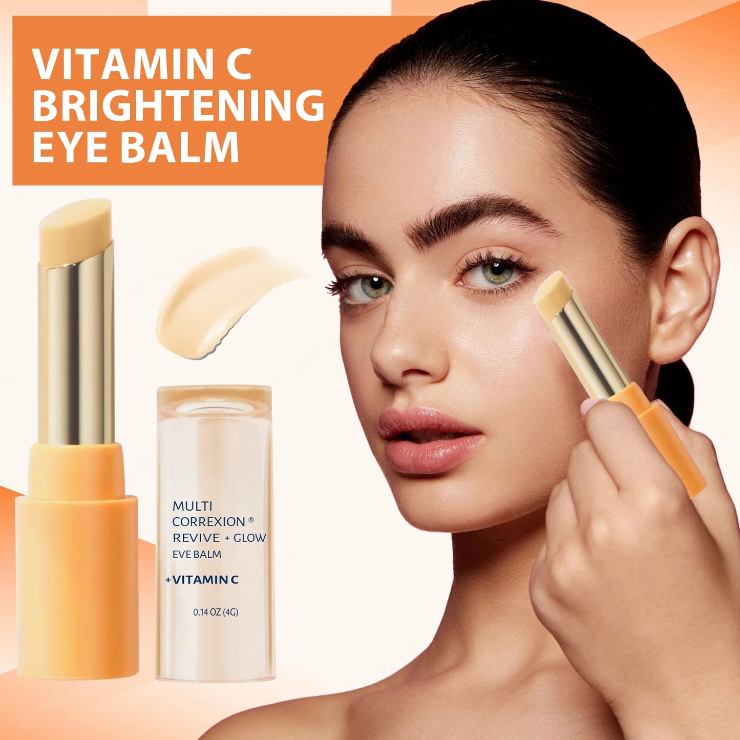 Vitamin C Eye Balm Anti-Wrinkle Moisturizing Eye Bag Removal Dark Circles Reduce Fine Lines Brightening Eye Cream Stick