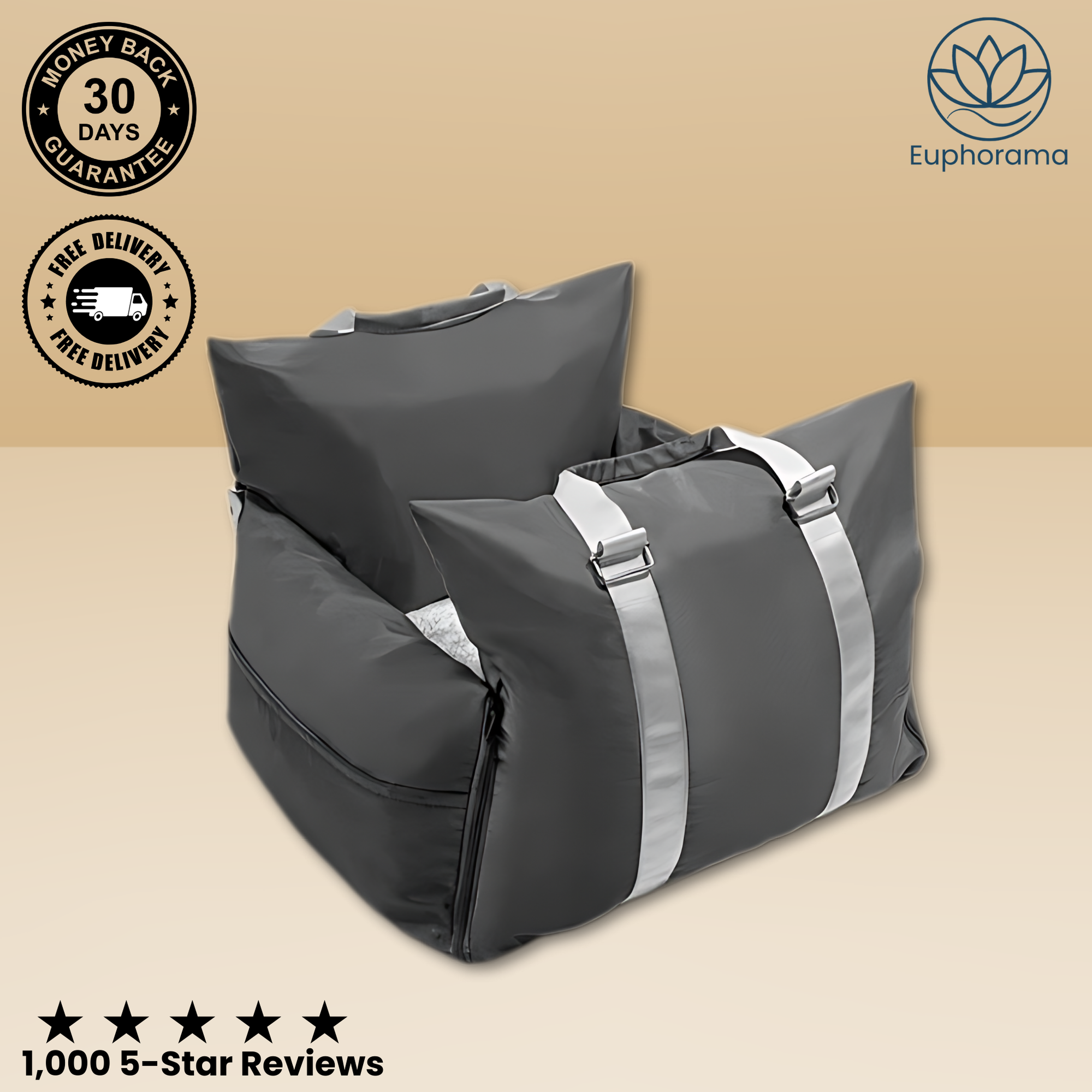 TravelPaws™: Waterproof Dog Car Seat & Travel Bed