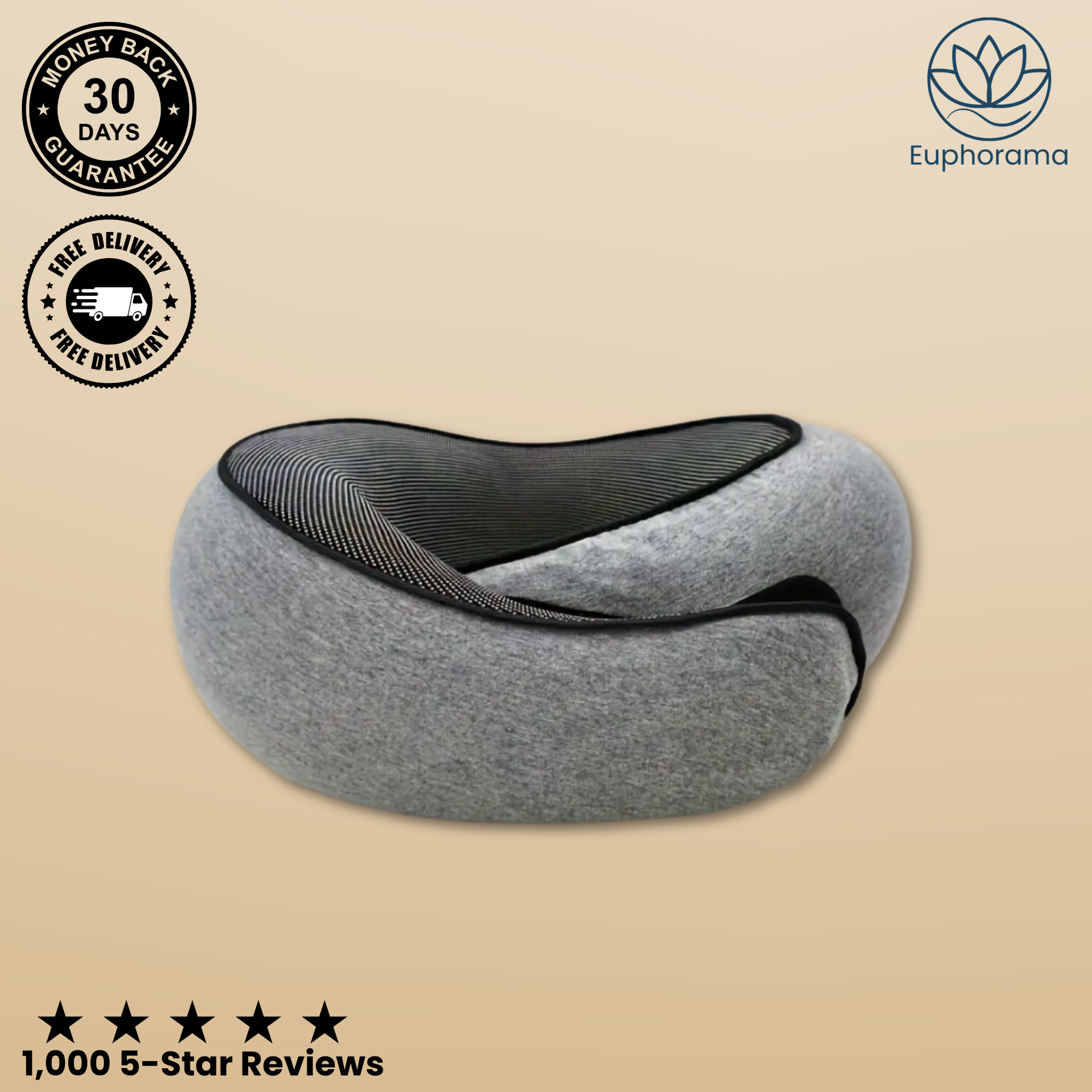 DreamRest™: Memory Foam Travel Pillow for Ultimate Comfort