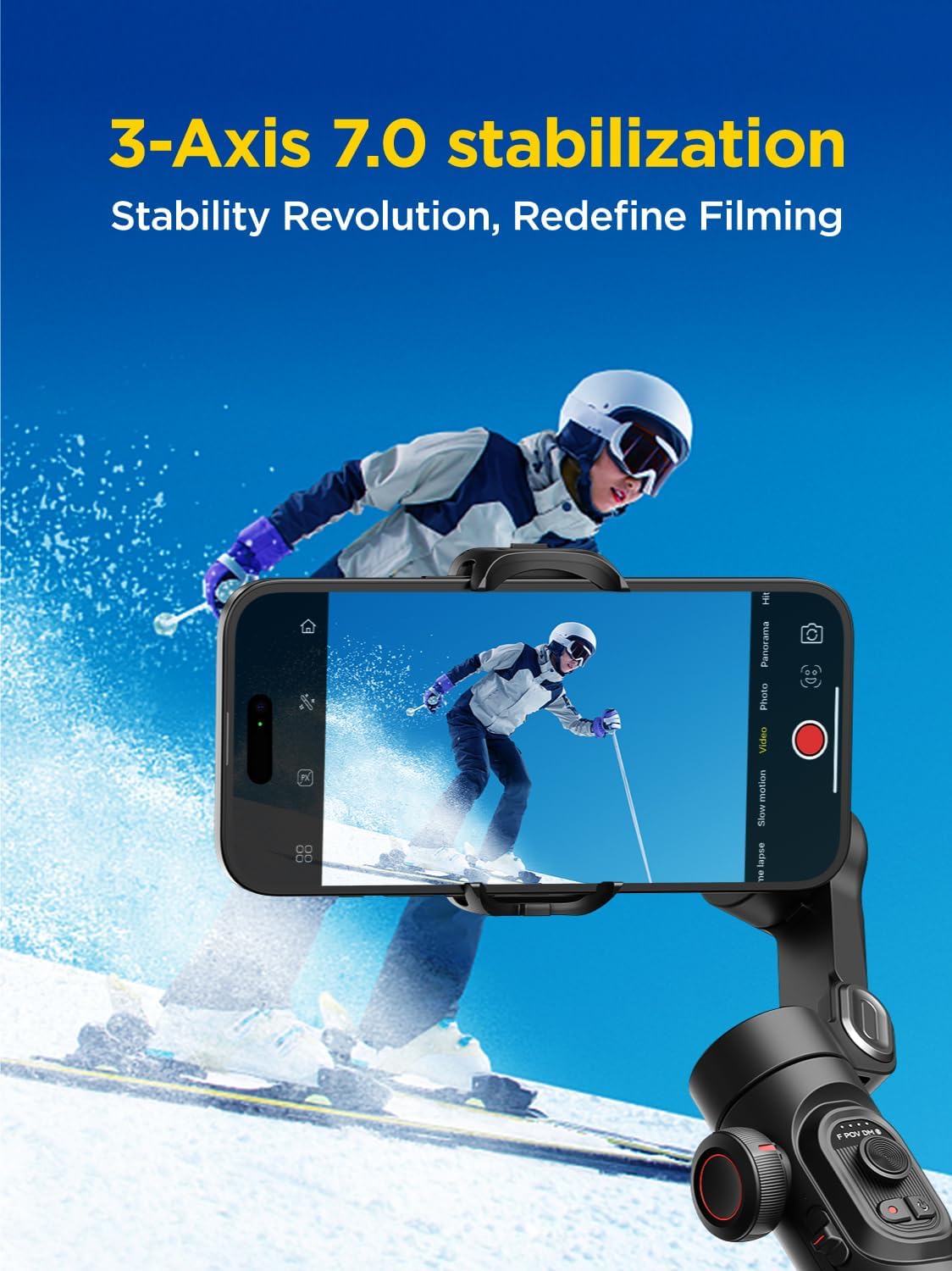 SteadyPro™: Compact 3-Axis Gimbal for Smooth, Stable Video