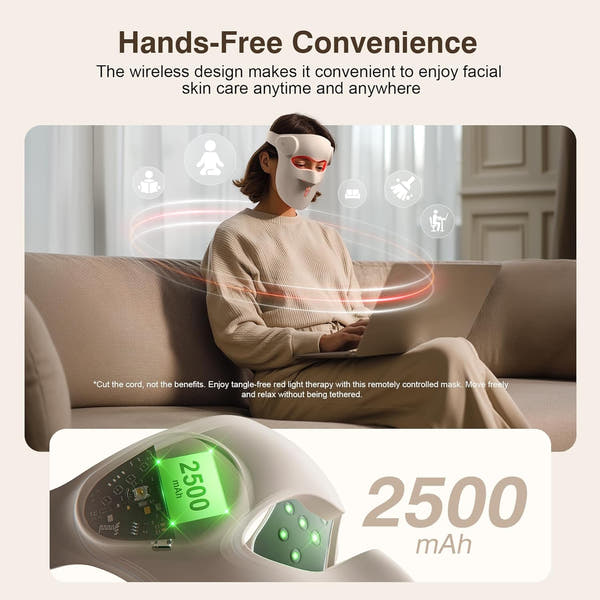 LumiMask™: Full-Face Red Light Therapy for Firm, Glowing Skin