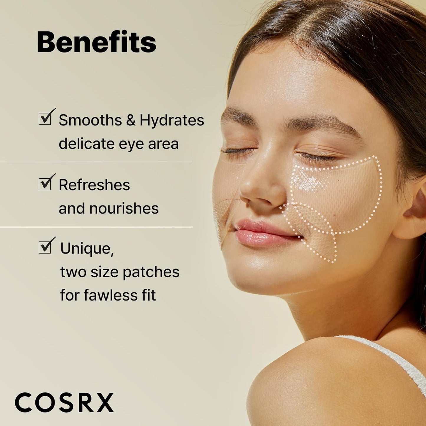 COSRX Advanced Snail Hydrogel Eye Patch (60pc), Gel Serum Mask, Puffy Undereye Treament, Fine Lines, Refresh, Hydrate, Korean Skin Care, Stocking Stuffers for Women