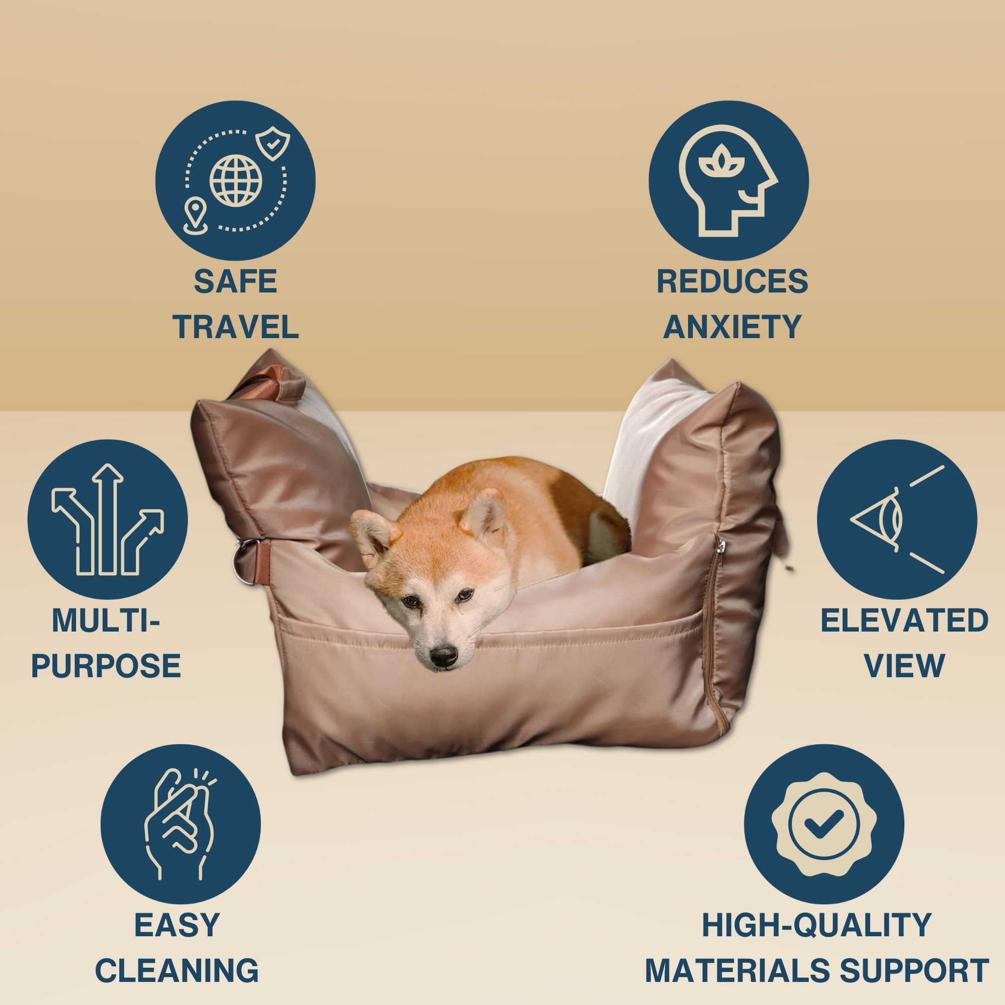 TravelPaws™: Waterproof Dog Car Seat & Travel Bed