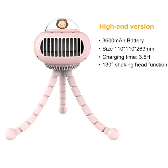 CoolWave™: Safe Portable, Rechargeable Cooling Fan for Infants