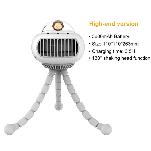 CoolWave™: Safe Portable, Rechargeable Cooling Fan for Infants