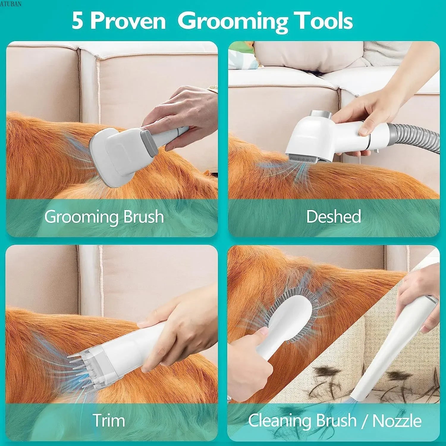 FurFresh™: Pet Grooming Vacuum & Dog Grooming Kit