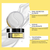 Snail Essence Eye Patches Dark Circles and Wrinkles Hydrating Under Eye Mask Deep Moisture Anti Aging Rejuvenating Gel Pads60pcs