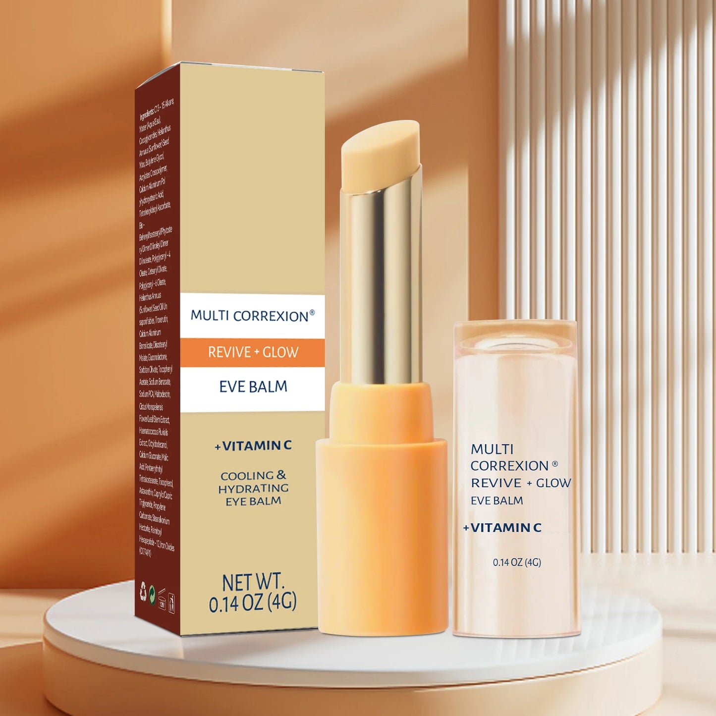 Vitamin C Eye Balm Anti-Wrinkle Moisturizing Eye Bag Removal Dark Circles Reduce Fine Lines  Brightening Eye Cream Stick