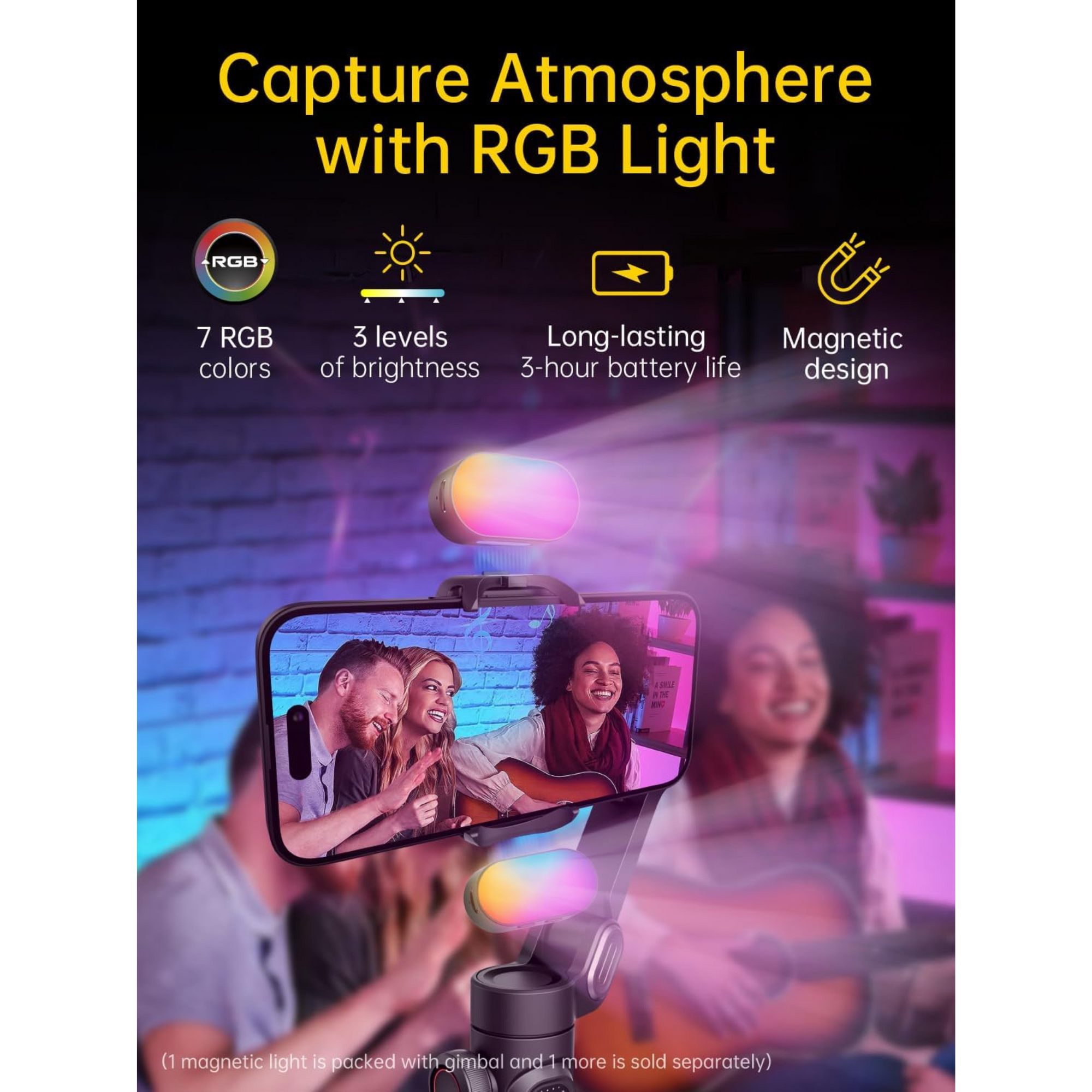 Magnetisches RGB-Fülllicht