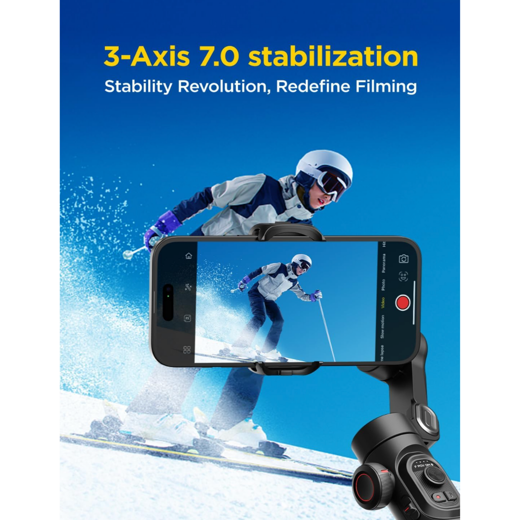 SteadyPro™: Compact 3-Axis Gimbal for Smooth, Stable Video