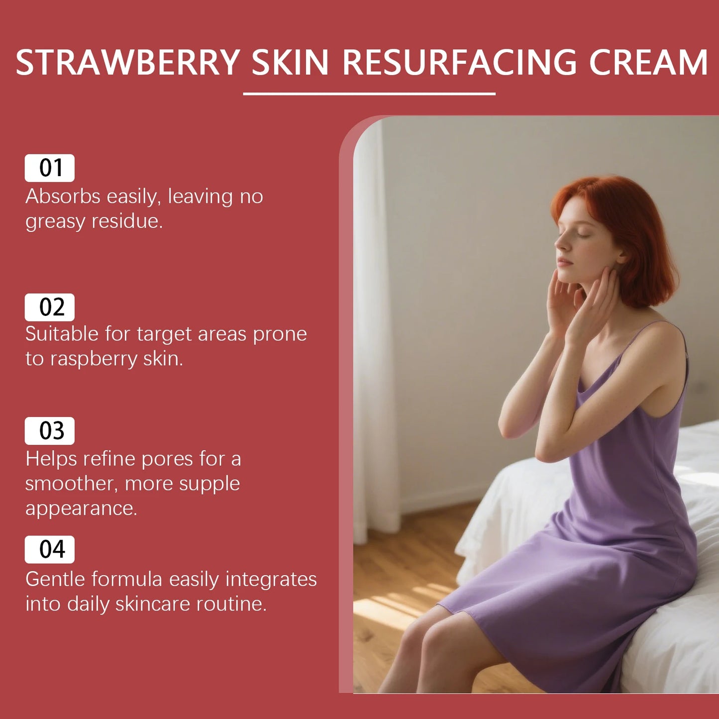Lady Using Strawberry Rejuvenating Body Cream