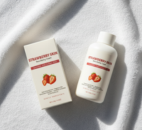 Strawberry Rejuvenating Body Cream in a towel