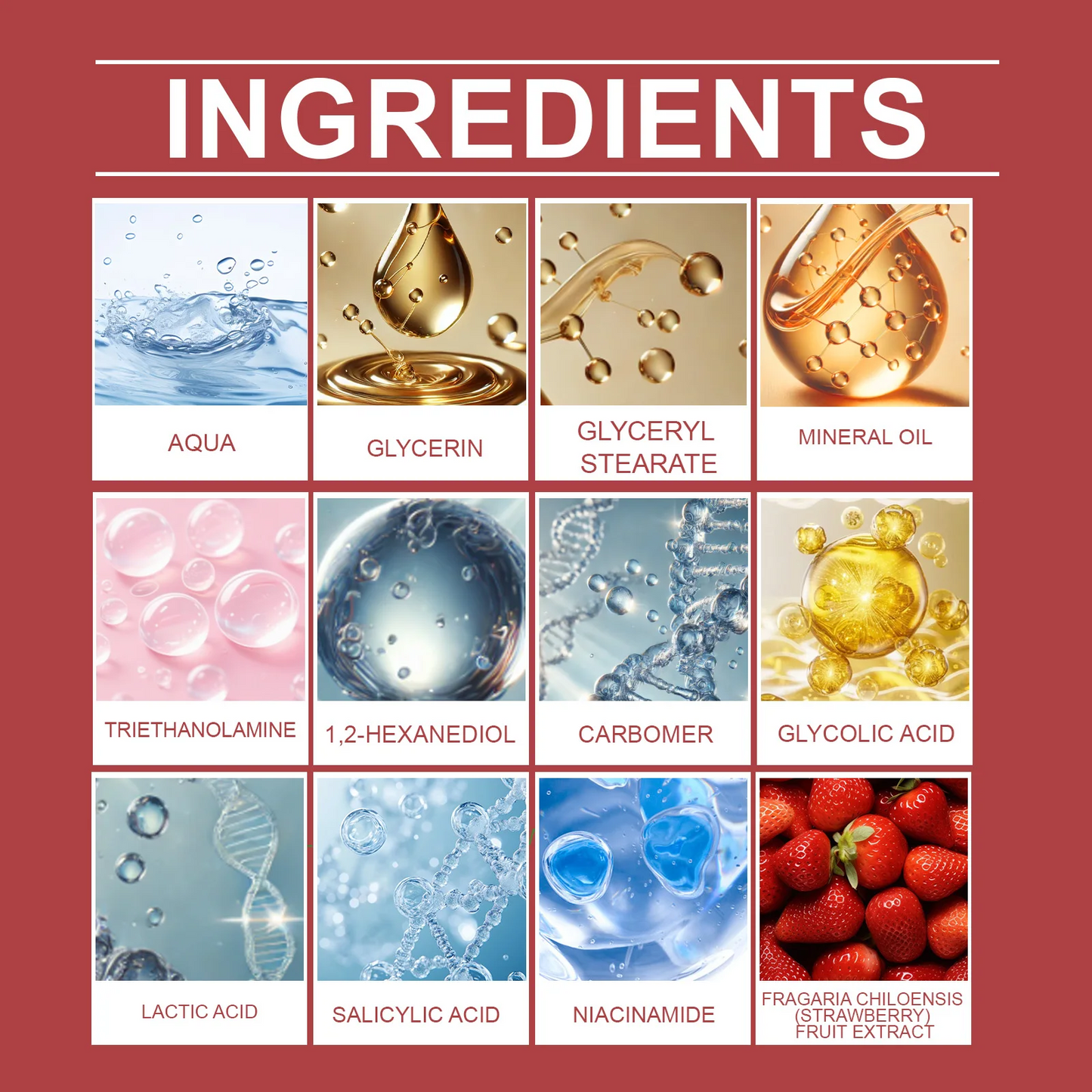 Strawberry Rejuvenating Body Cream Ingredients