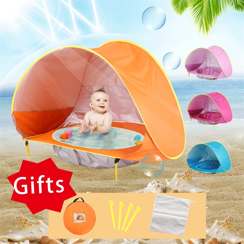 SunnySprout™: UV-geschützte Strandoase für Babys